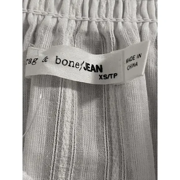 Rag & Bone Drew Off the Shoulder White Top size XSmall - Picture 5 of 12